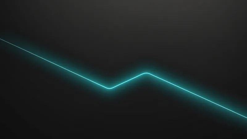 Abstract growth trajectory concept over dark background