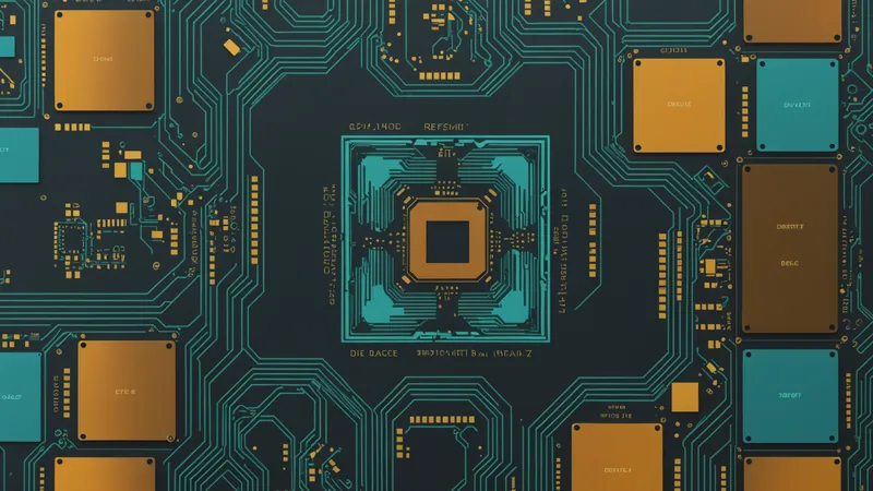 Silicon die floorplan with yield heatmap overlay